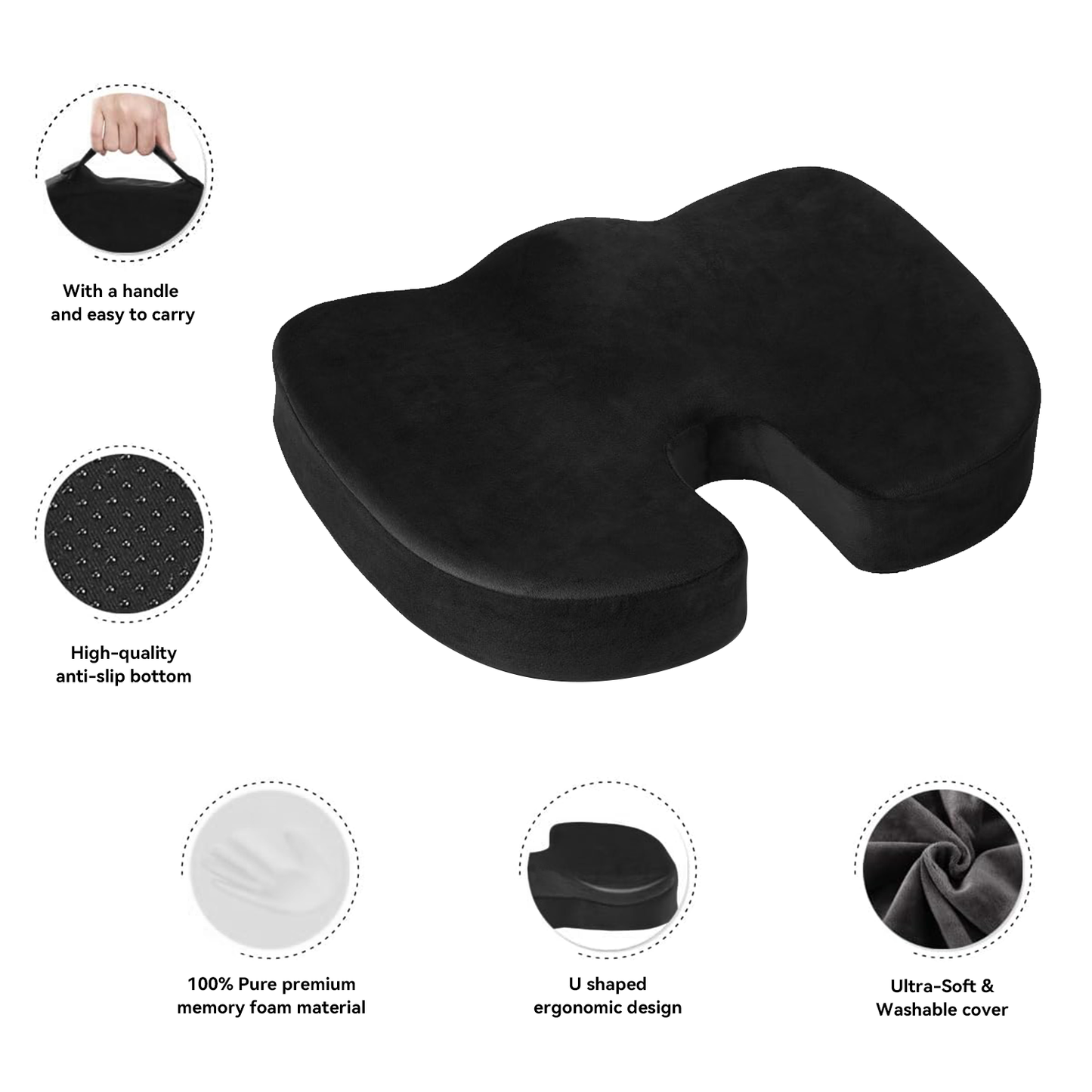 ViN-C02 - Premium Memory foam seat cushion with cooling gel