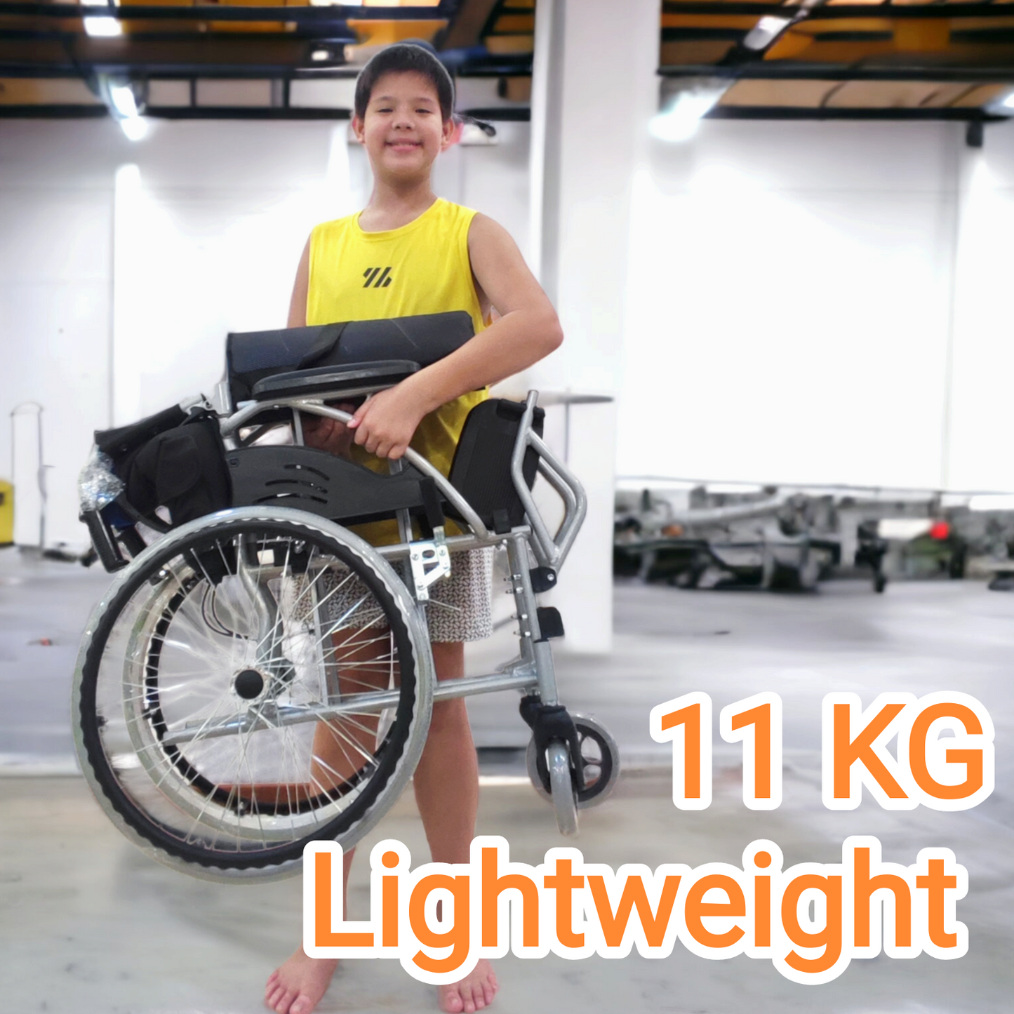ViN 32AAT | Self Propelled Wheelchair - Fixed Armrest - Retractable Footrest - Anti Tipper