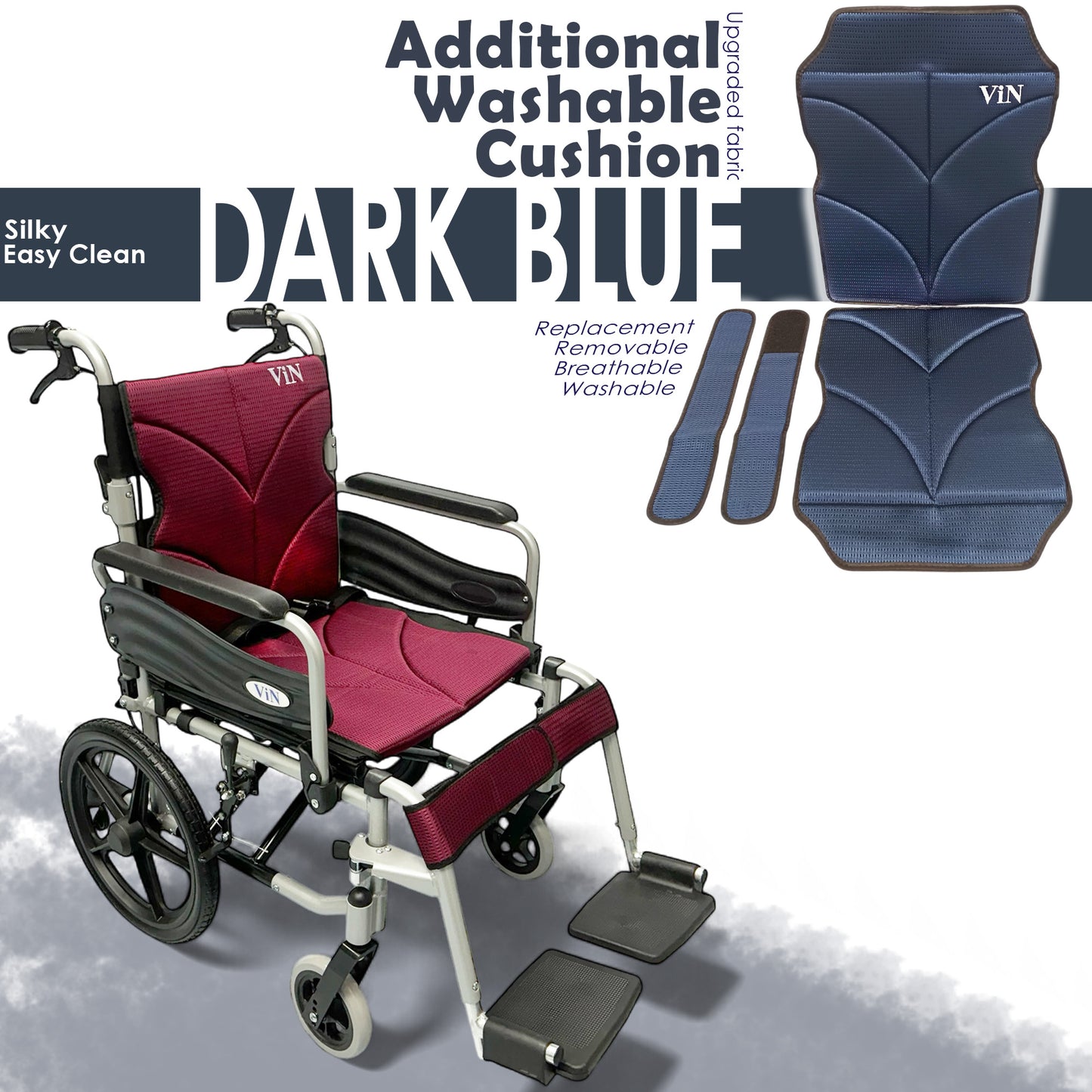 ViN 46A5S | Pushchair - Washable Cushion - Flip-up Armrest - Detachable Legrest - Anti Tipper