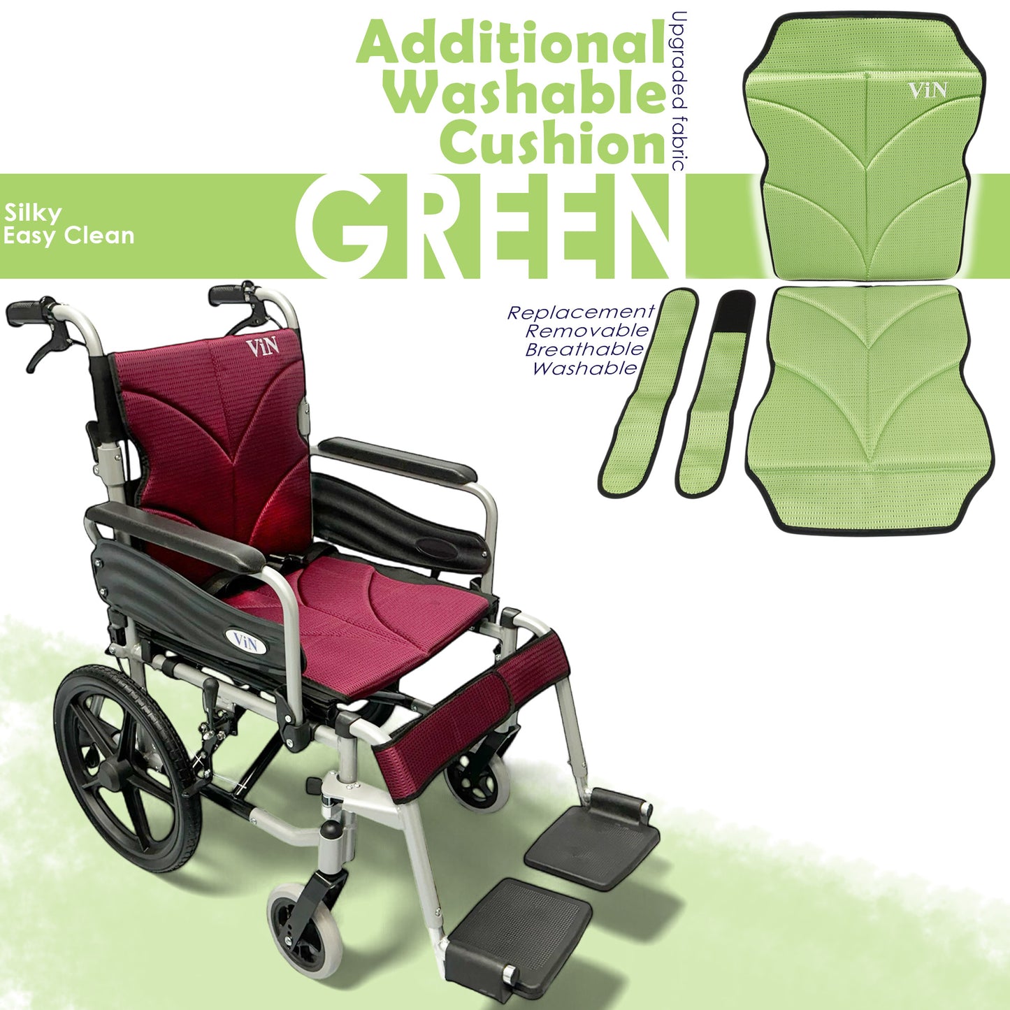 ViN 46A5S | Pushchair - Washable Cushion - Flip-up Armrest - Detachable Legrest - Anti Tipper