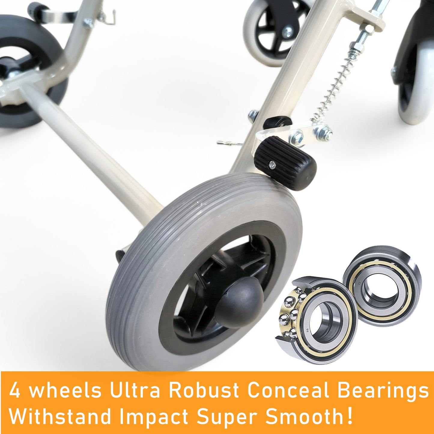 ViN YK800 Travel Pushchair, lightweight foldable wheelchair with flip-up armrest, cabin approved for elderly travel