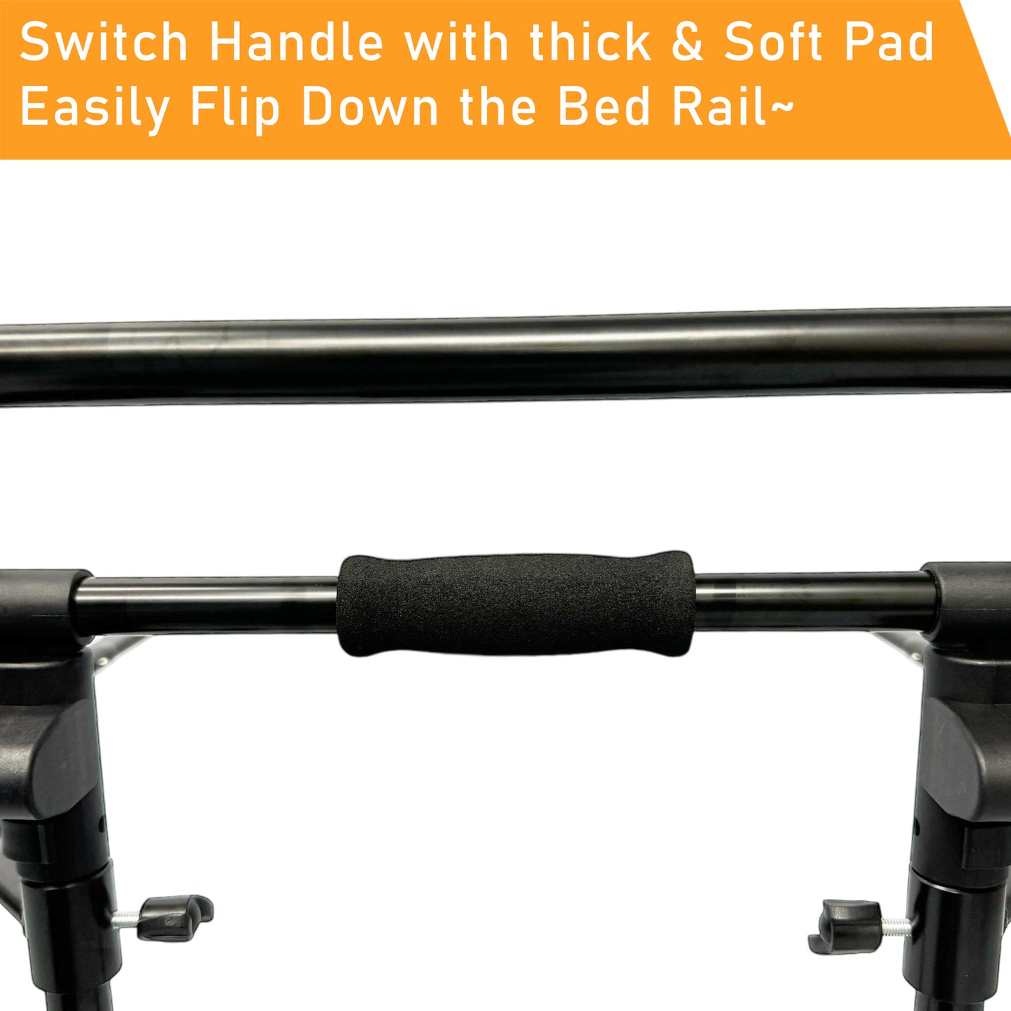 ViN BR03 | Bedside Rail with Legs Foldable Flip Down Function