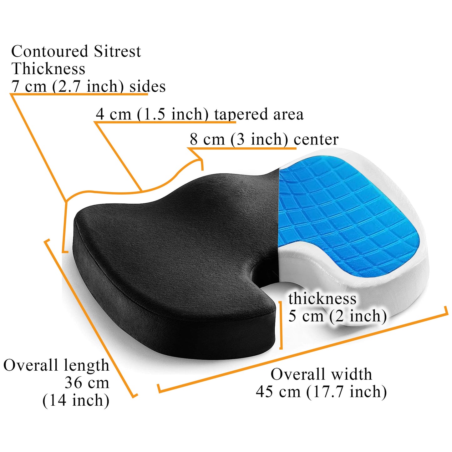 ViN-C02 - Premium Memory foam seat cushion with cooling gel