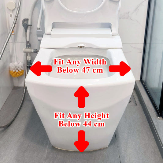 Foldable commode shower chair with adjustable height and anti-rust build. Comfortable, sturdy, and easy to clean.