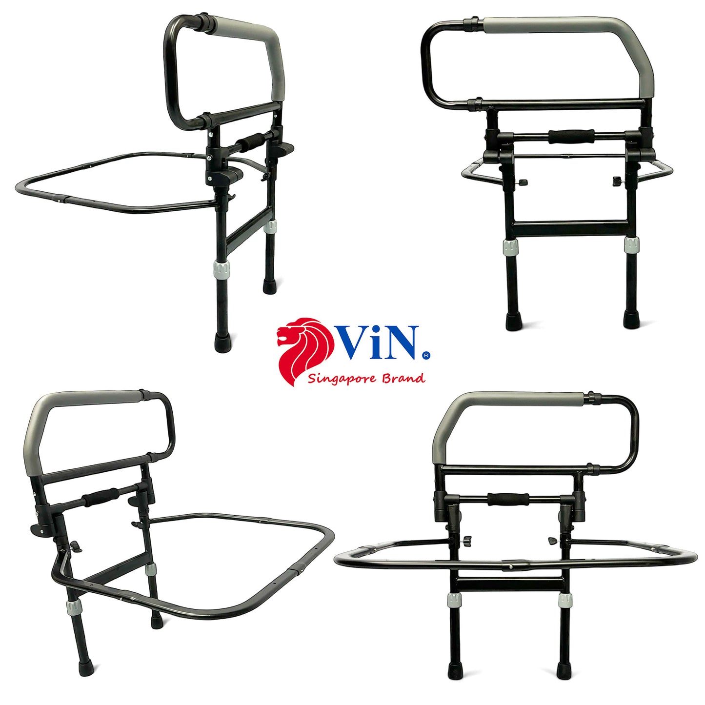 ViN BR03 | Bedside Rail with Legs Foldable Flip Down Function