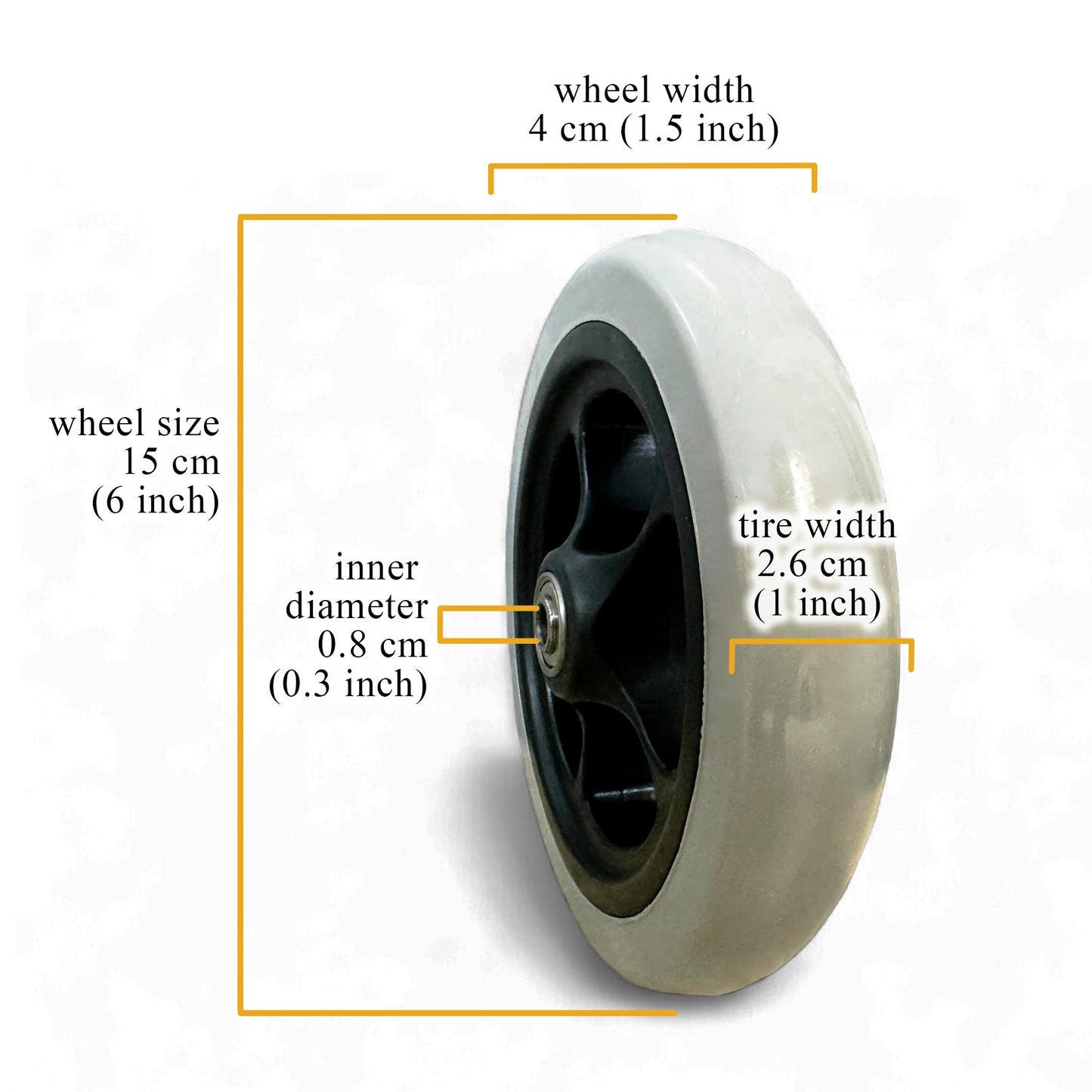 Spare Parts - 1 x Front Wheels - Model ViN-46A5M/46A5S/32A/32AS Wheelchair