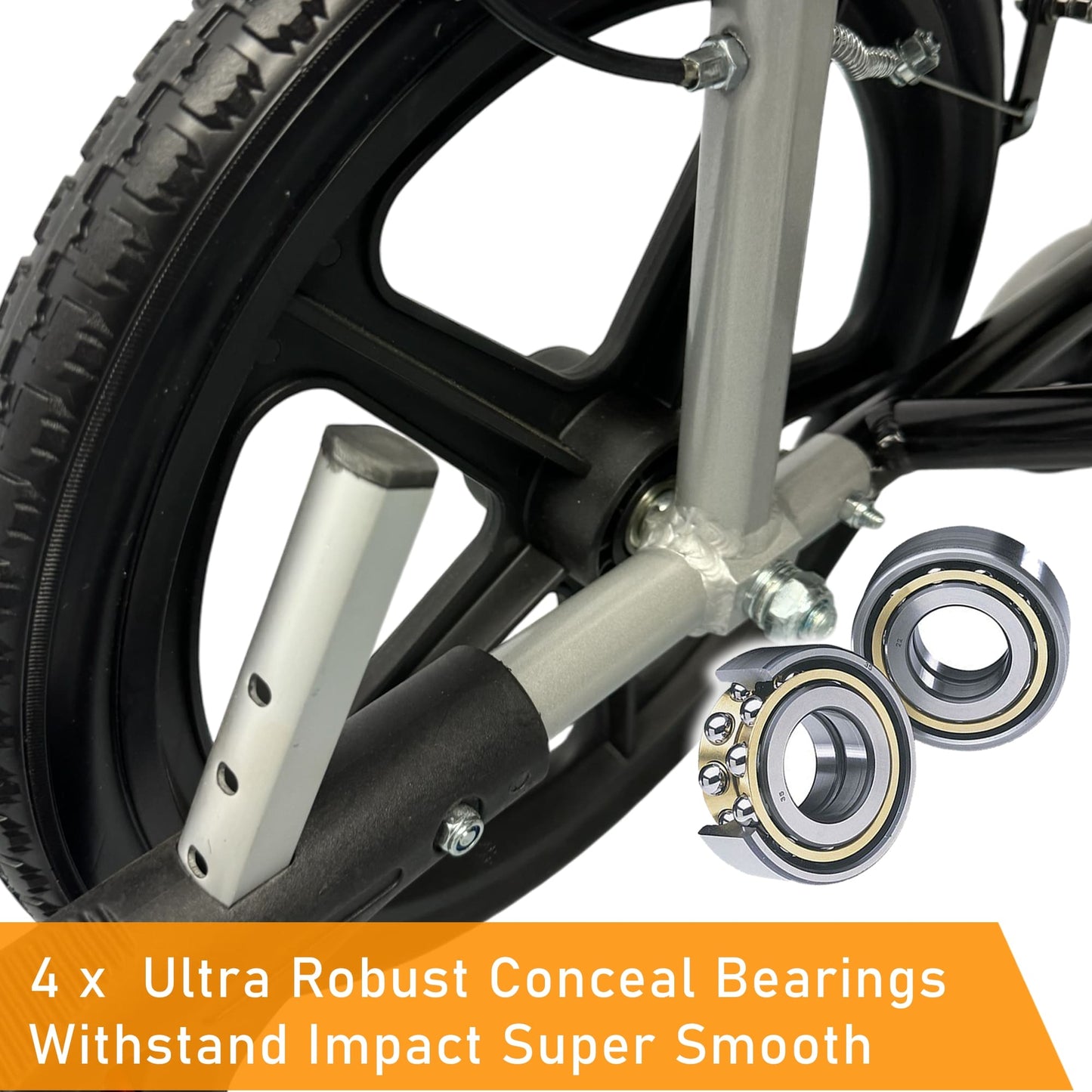 ViN 46A5S-16 | "16 inch" Narrow 16 Inches/40cm Seat Pushchair for Children and Small Size User - Washable Cushion - Flip-up Armrest - Detachable Legrest - Anti Tipper