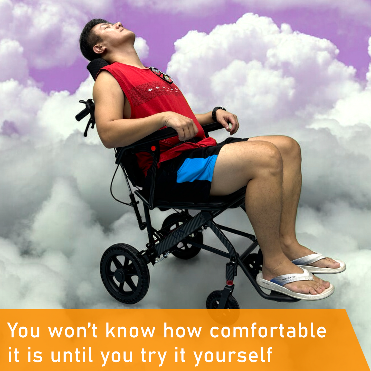 ViN-A19 | Travel Pushchair - Flip-up Armrest & Footrest + Haversack bag Carrier + Cabin Approved Size + Adjustable Headrest