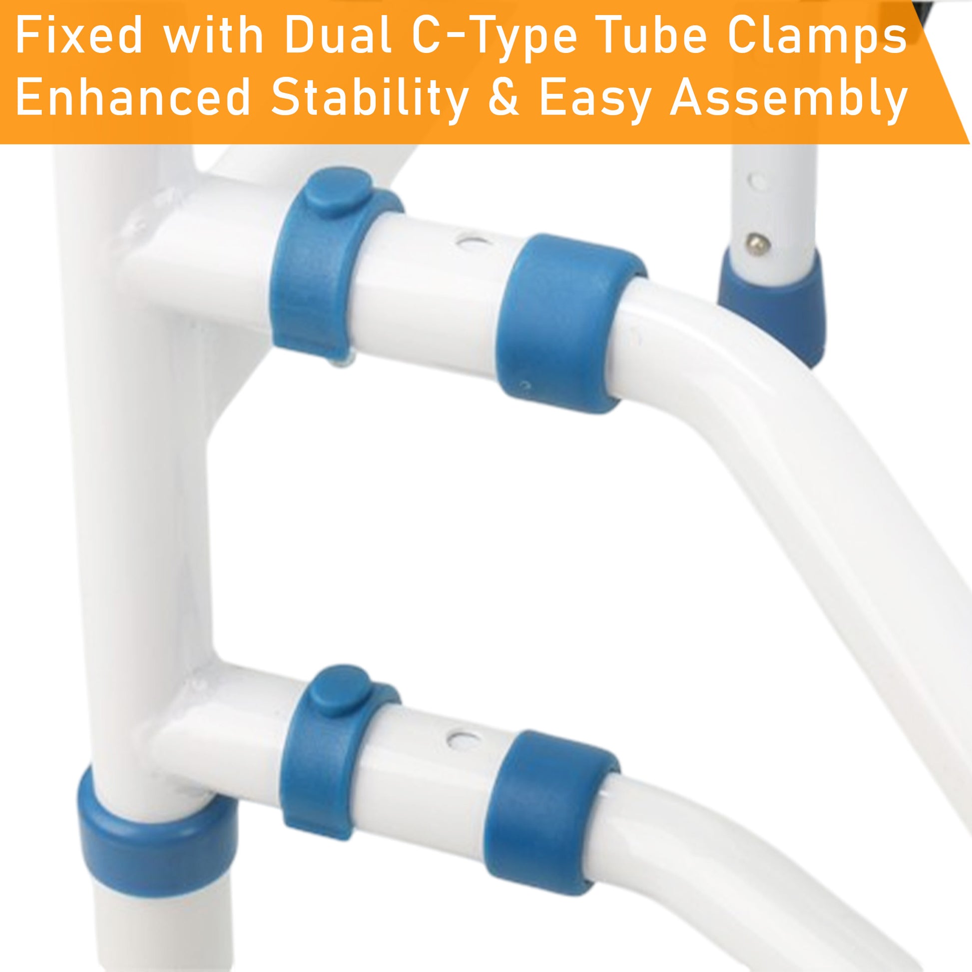 ViN-THR01 adjustable toilet bowl armrest with slip resistant clamps, height control and multiple angles