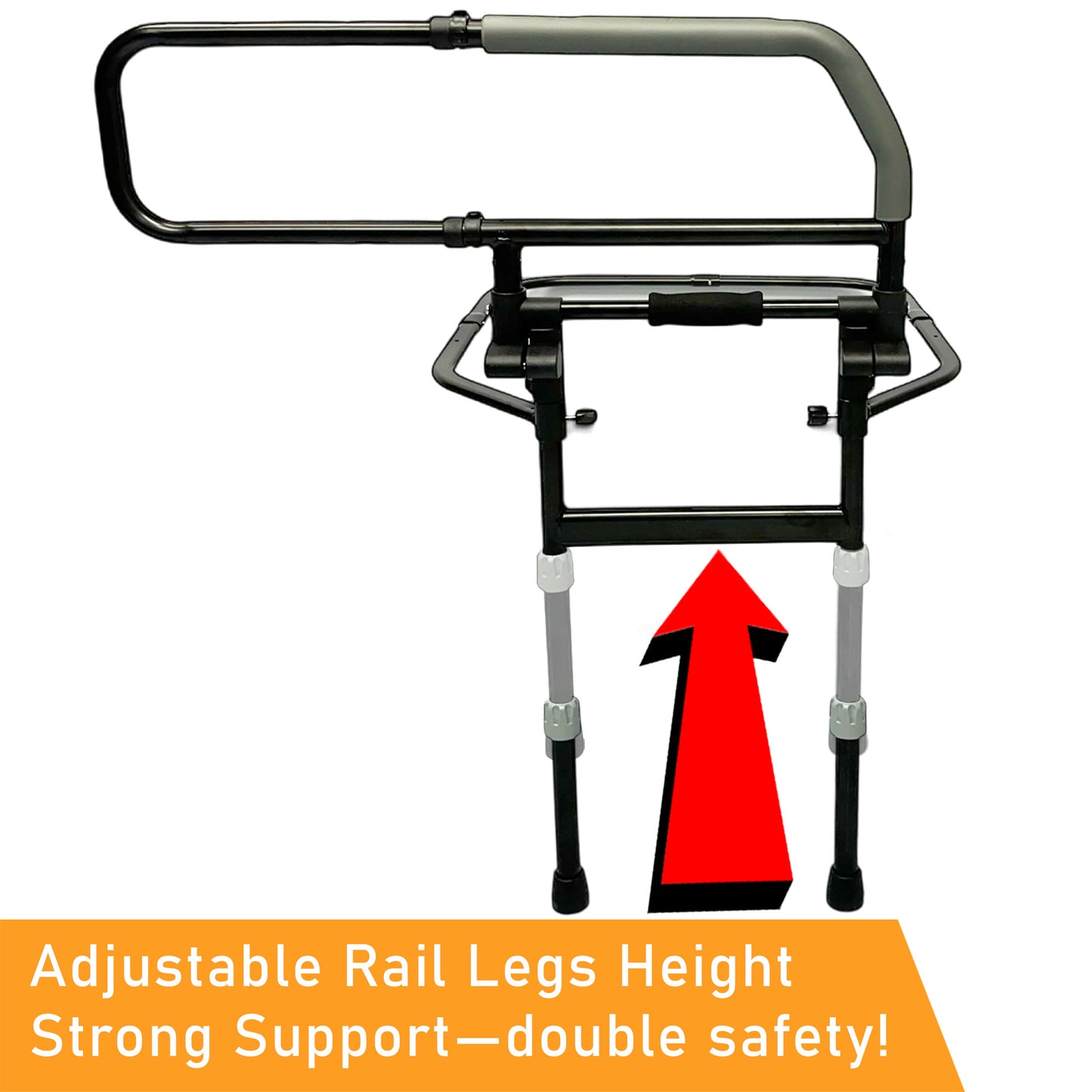 ViN BR03 | Bedside Rail with Legs Foldable Flip Down Function