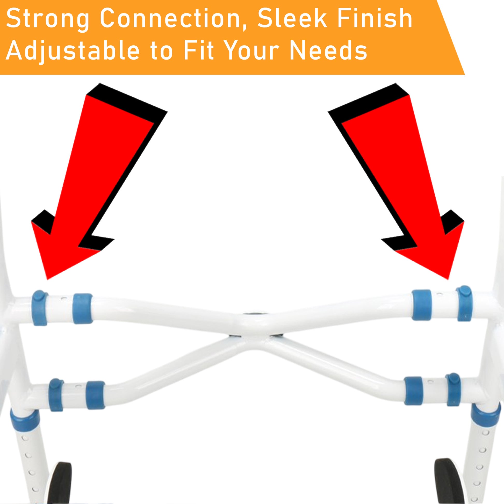 ViN-THR01 adjustable toilet bowl armrest with slip resistant clamps, height control and multiple angles