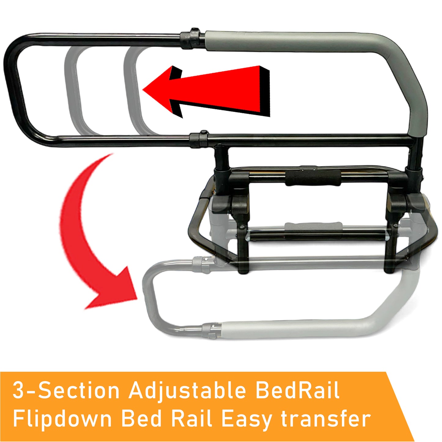 ViN BR02 | Bedside Rail with Flip Down Function