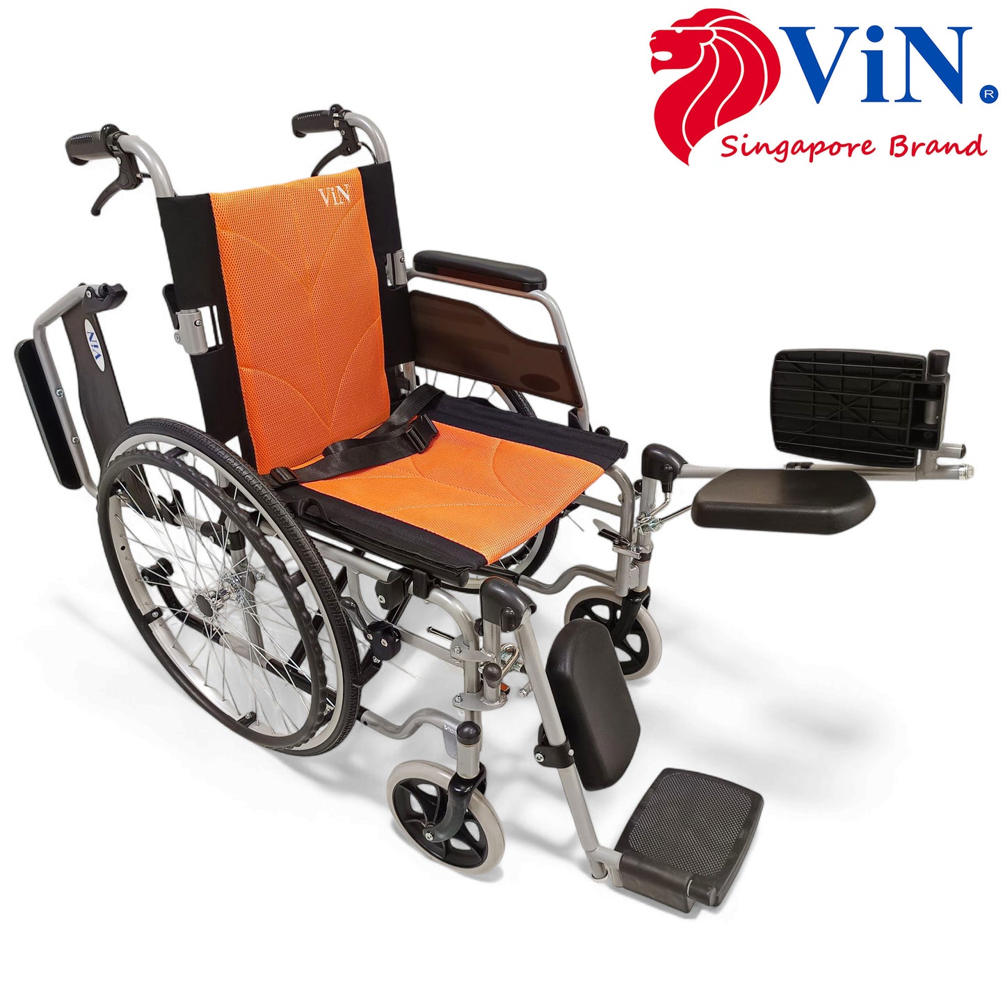 ViN 12A2-EL | Wheelchair Leg Elevated +Self Propelled + Detachable Leg Rest + Flip-up Armrest + Anti-tipper