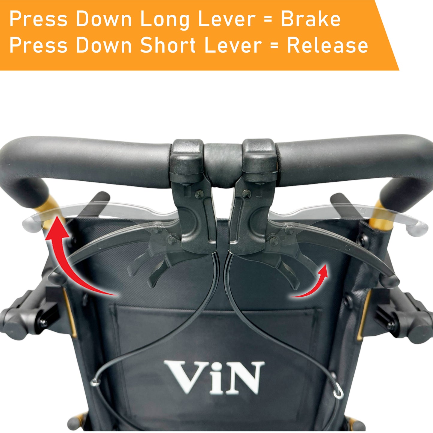 ViN DA03 | Travel Pushchair - Flip-up Armrest & footrest + Haversack bag Carrier + Cabin Approved Size