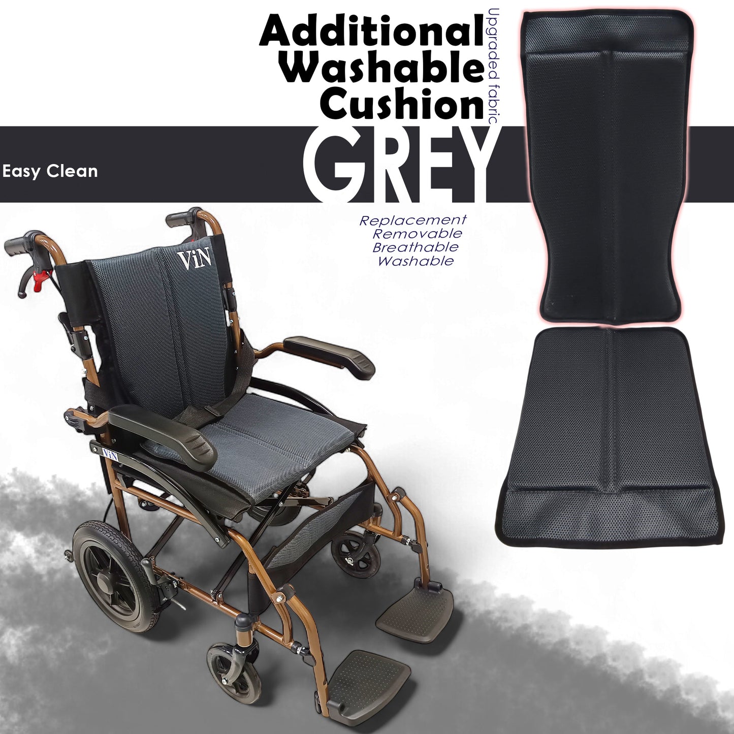 ViN-DY820 | Pushchair + Washable Cushion + Flip-Up Armrest + Retractable Footrest + Anti Tipper