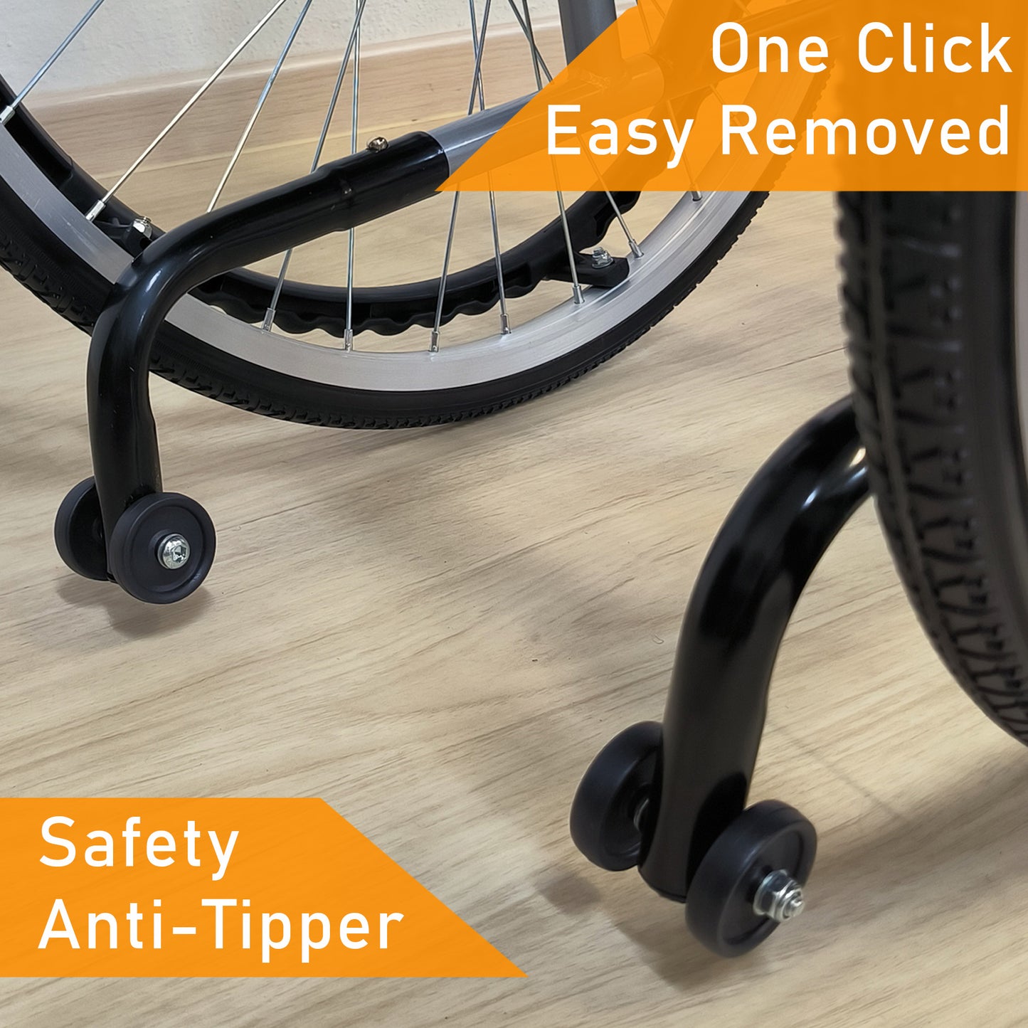 ViN 12A2-EL | Wheelchair Leg Elevated +Self Propelled + Detachable Leg Rest + Flip-up Armrest + Anti-tipper