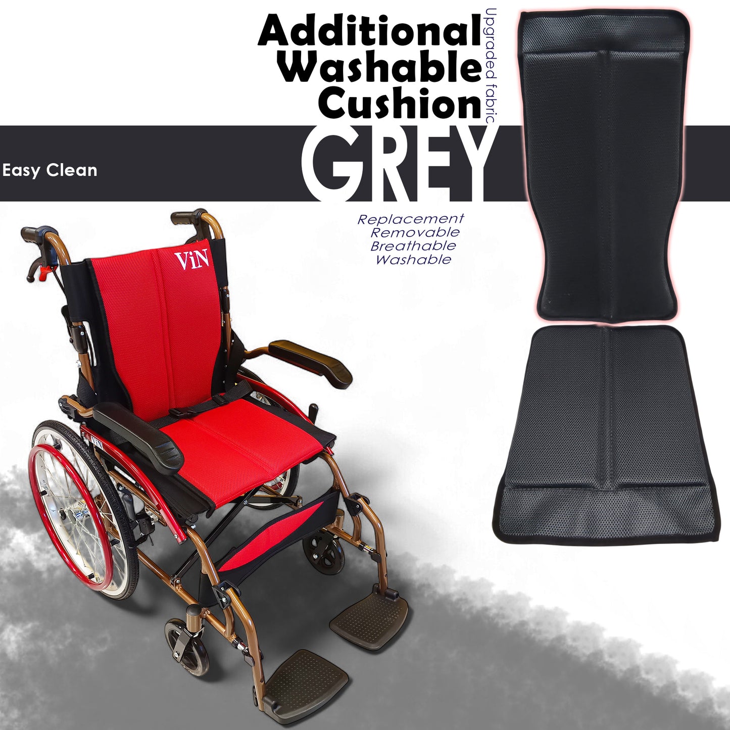 ViN-DY879 | Self Propelled Wheelchair - Flip-Up Armrest - Retractable Footrest - Anti Tipper