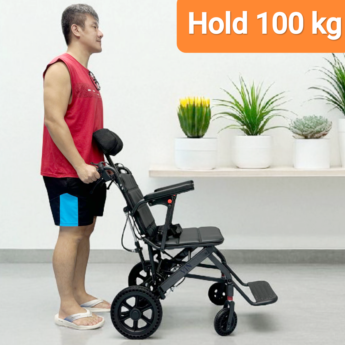 ViN-A19 | Travel Pushchair - Flip-up Armrest & Footrest + Haversack bag Carrier + Cabin Approved Size + Adjustable Headrest
