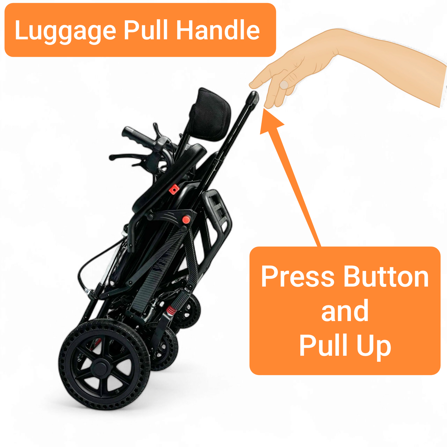 ViN-A19 | Travel Pushchair - Flip-up Armrest & Footrest + Haversack bag Carrier + Cabin Approved Size + Adjustable Headrest