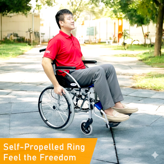 ViN-32A | Self Propelled Wheelchair - Fixed Armrest - Retractable Footrest