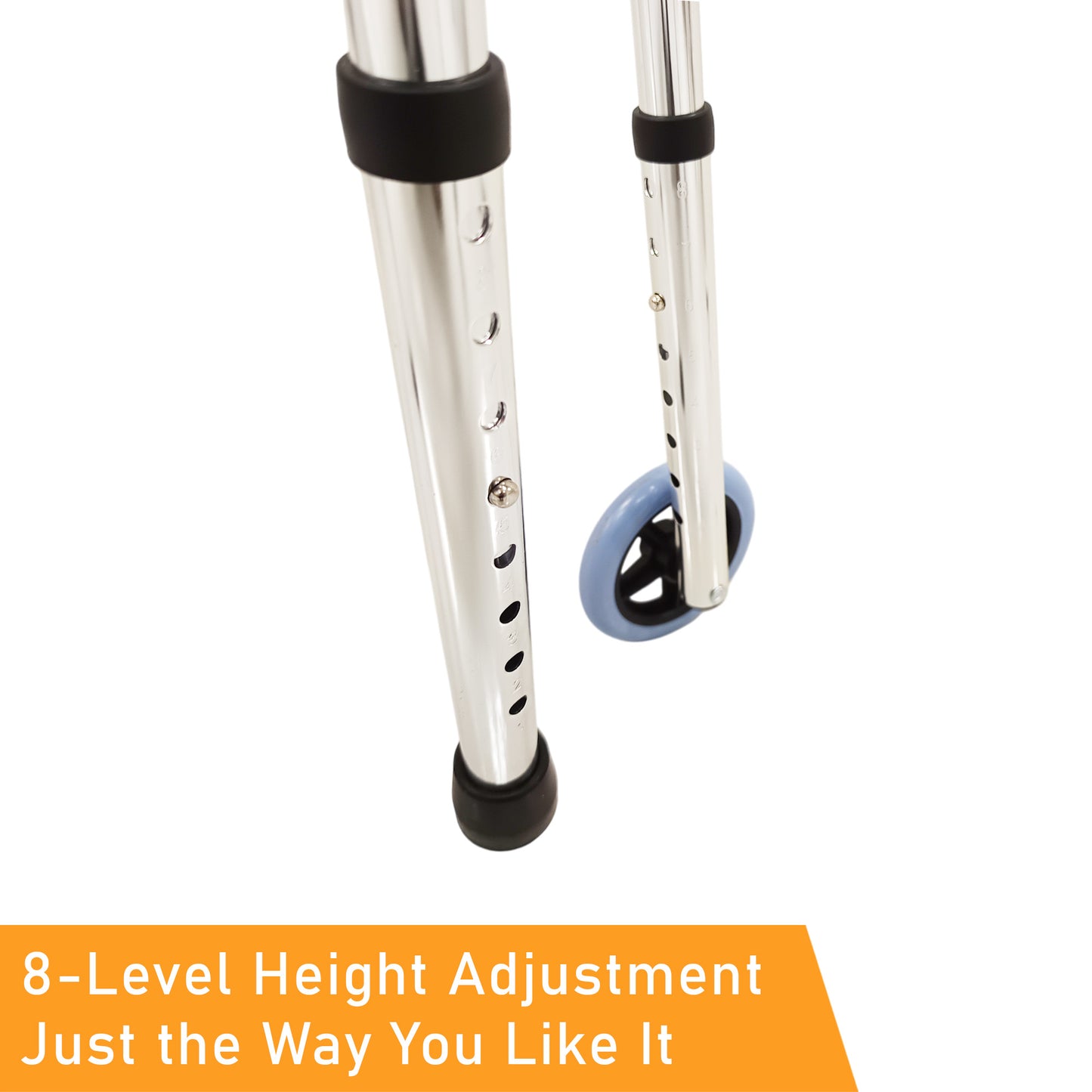 ViN-WF01 | ( * WITHOUT SEAT ) Elderly Walking Aid 2.9 kg Ultra Lightweight Aluminum Staggered Walking Function