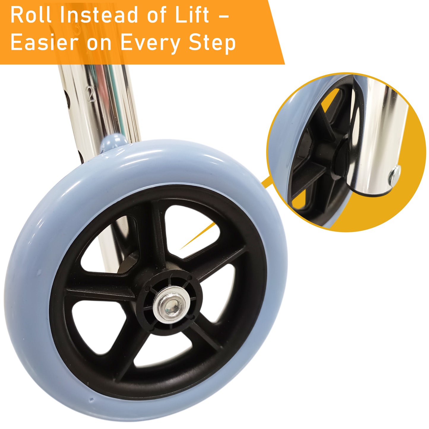 ViN-WF01 | ( * WITHOUT SEAT ) Elderly Walking Aid 2.9 kg Ultra Lightweight Aluminum Staggered Walking Function