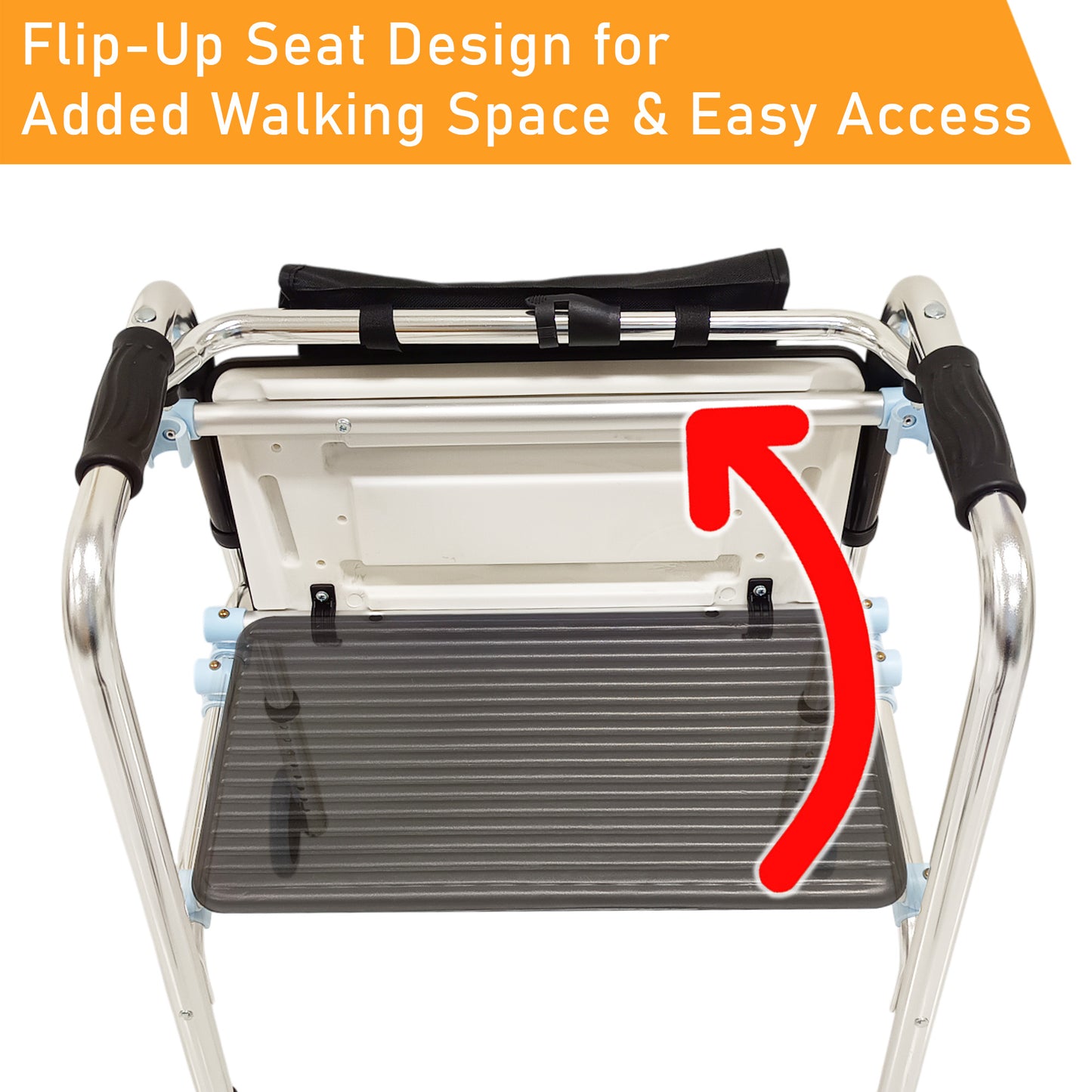 ViN WF01-ST | Elderly Walking Aid with Seat 3.8 kg Ultra Lightweight Aluminum
