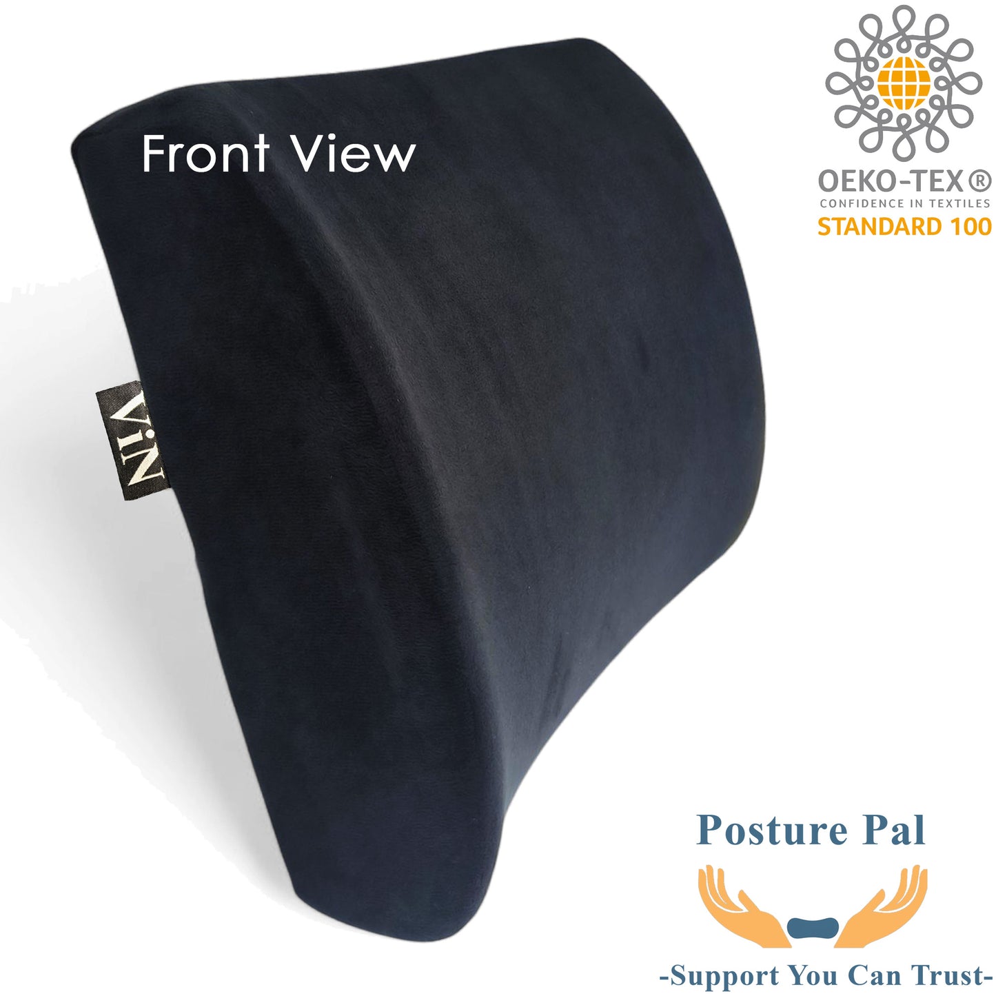 ViN B01 - Lumbar Pillow Back Pain Relief for Chair & Car with Velvet Cover