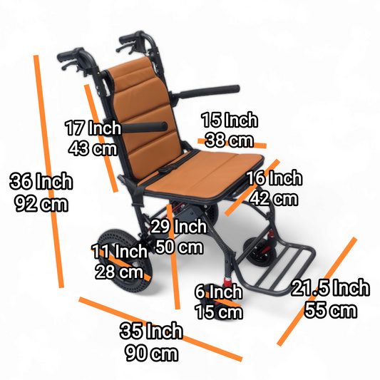 1.72 - "Model DA07" Travel Pushchair - Flip-up Armrest & Footrest + Haversack bag Carrier + Cabin Approved Size