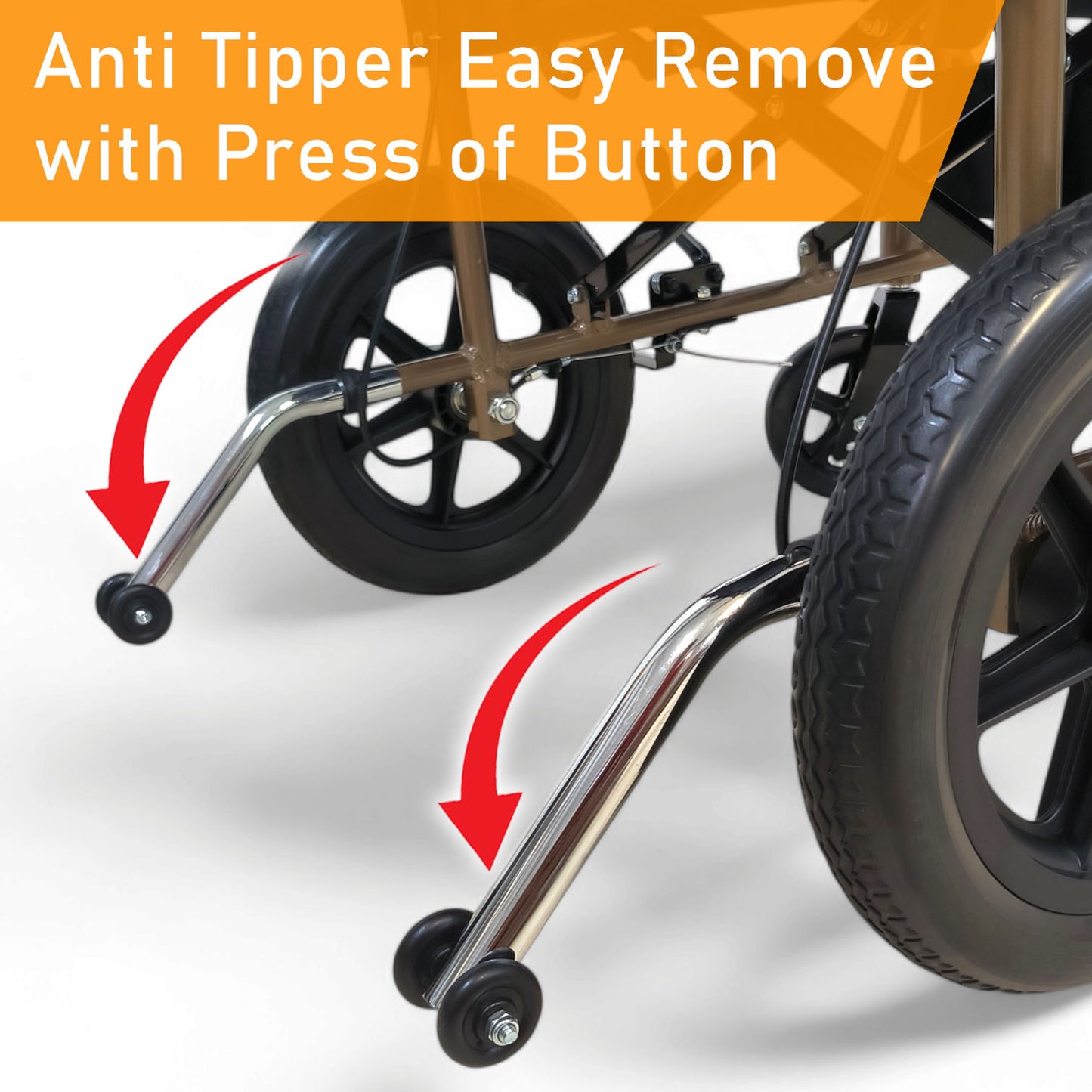 ViN DY821 | Pushchair - Flip-Up Armrest - Retractable Footrest - Anti Tipper