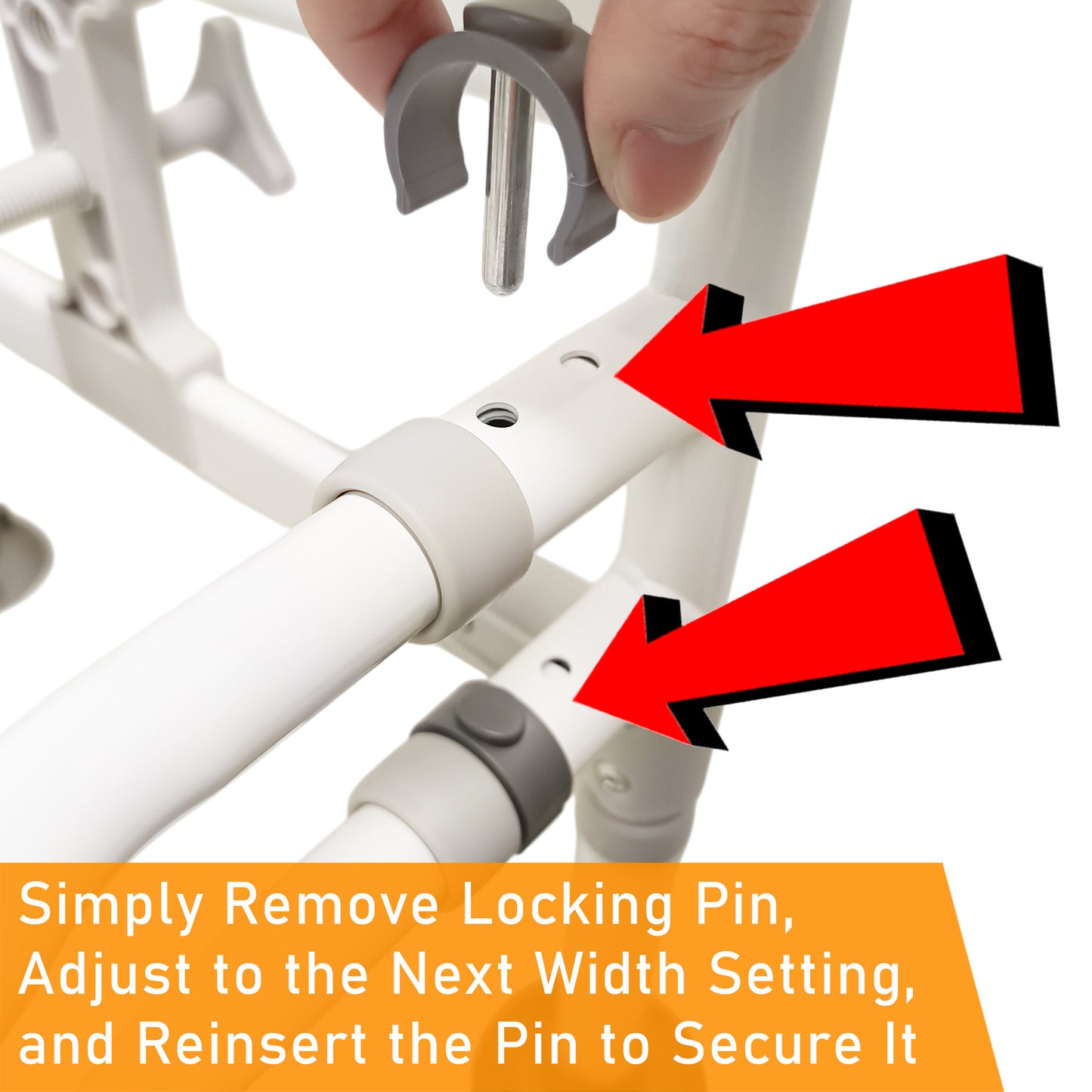 ViN-THR01 | Adjustable Toilet Bowl Armrest + Height & Width Adjustable + 4 Anti-Slip Suction Cup Feet + Dual Clamp system + Multiple Angle Control + Fits any toilet