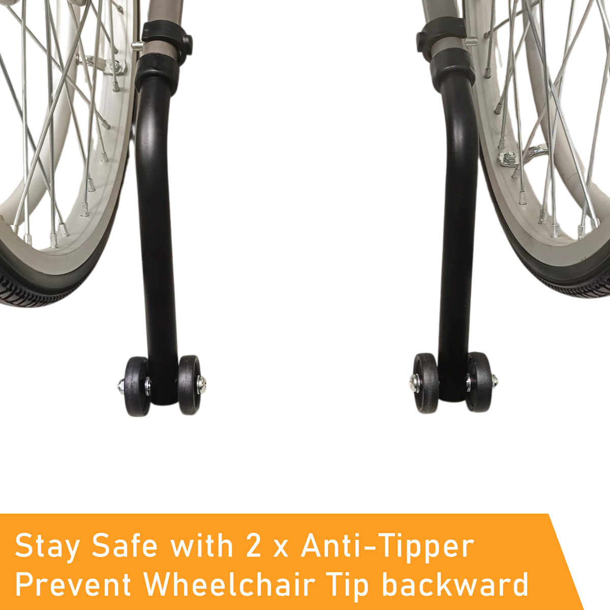 ViN-46A14-BW | Motorised Electric with Self Propelled Wheelchair +LTA Approved +Aluminum lightweight Anti Rust +Armrest Flip Up +Anti-Tipper