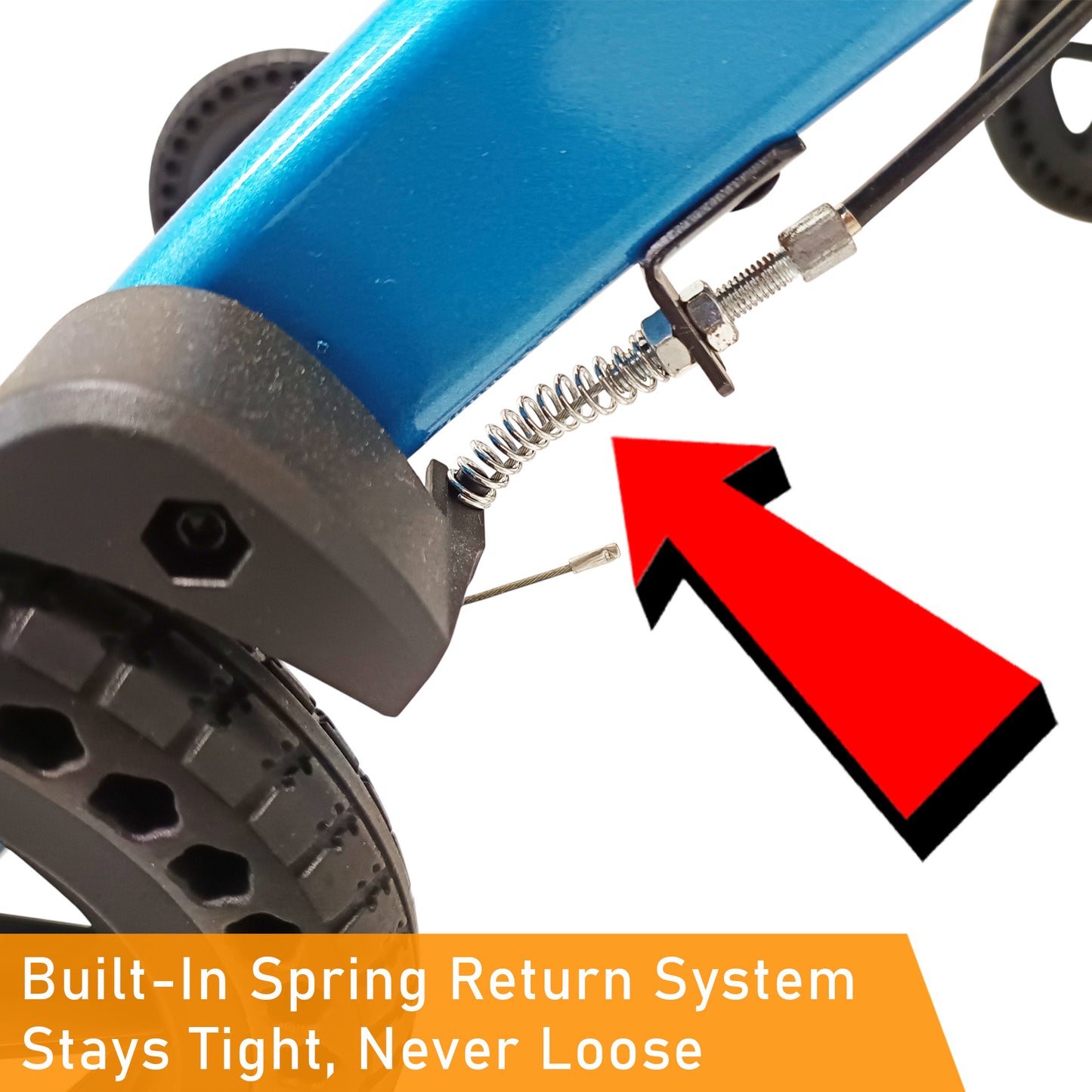 ViN-R1 | Rollator + Adjustable Height Handle + Flip-up Footrest + Suspension + Lightweight + Removable Rollator Storage Bag + Dual Brake System