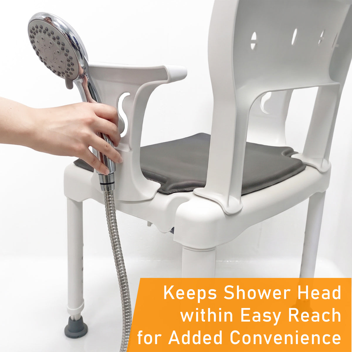 ViN-K09 Shower Commode Aluminum Toilet chair for Indoor [Detachable]