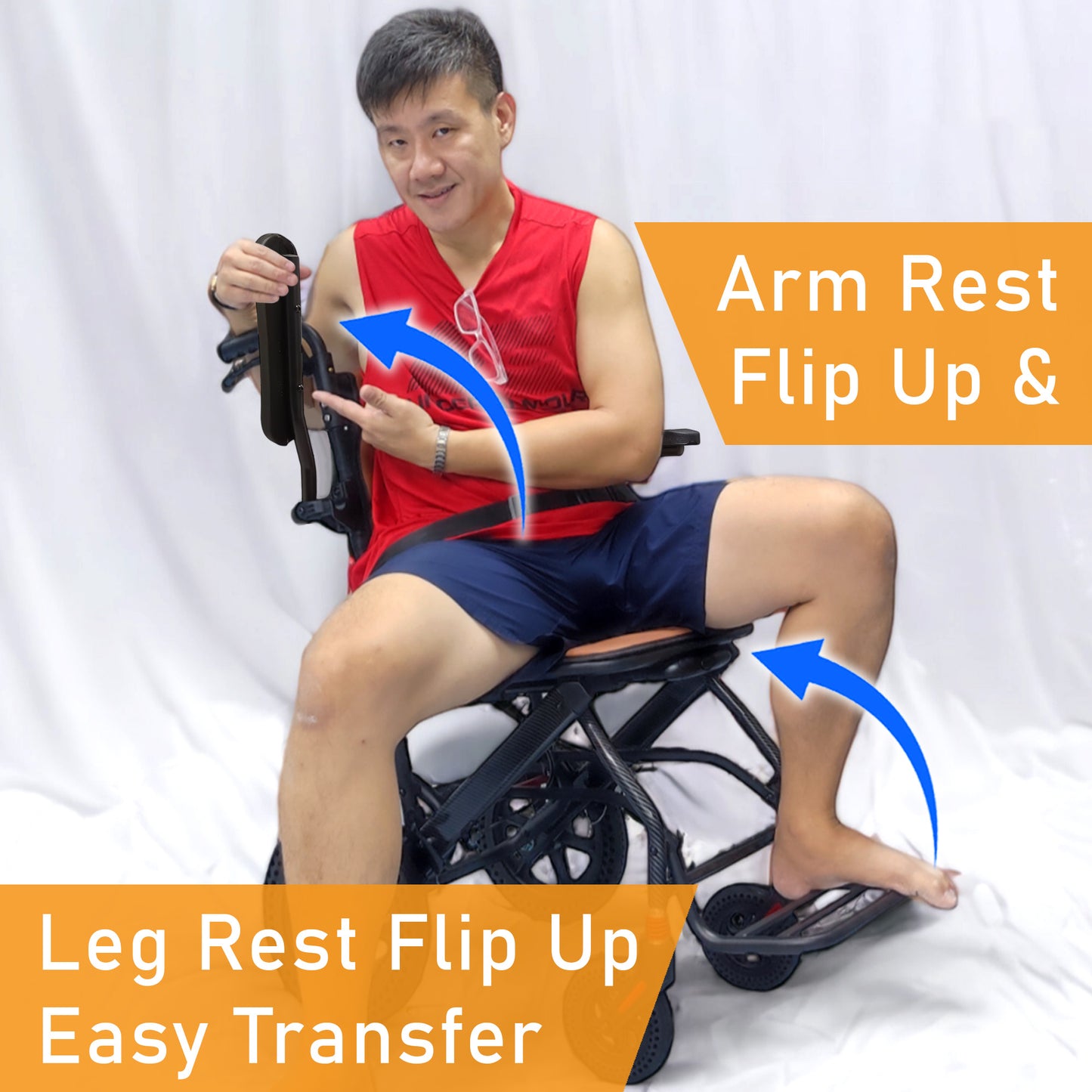 ViN-DA07 | Travel Pushchair -  Lightweight 10 kg Pushchair Hold 100 Kg + Armrest Flip Up Function with Luggage Pull handle & Carrier bag