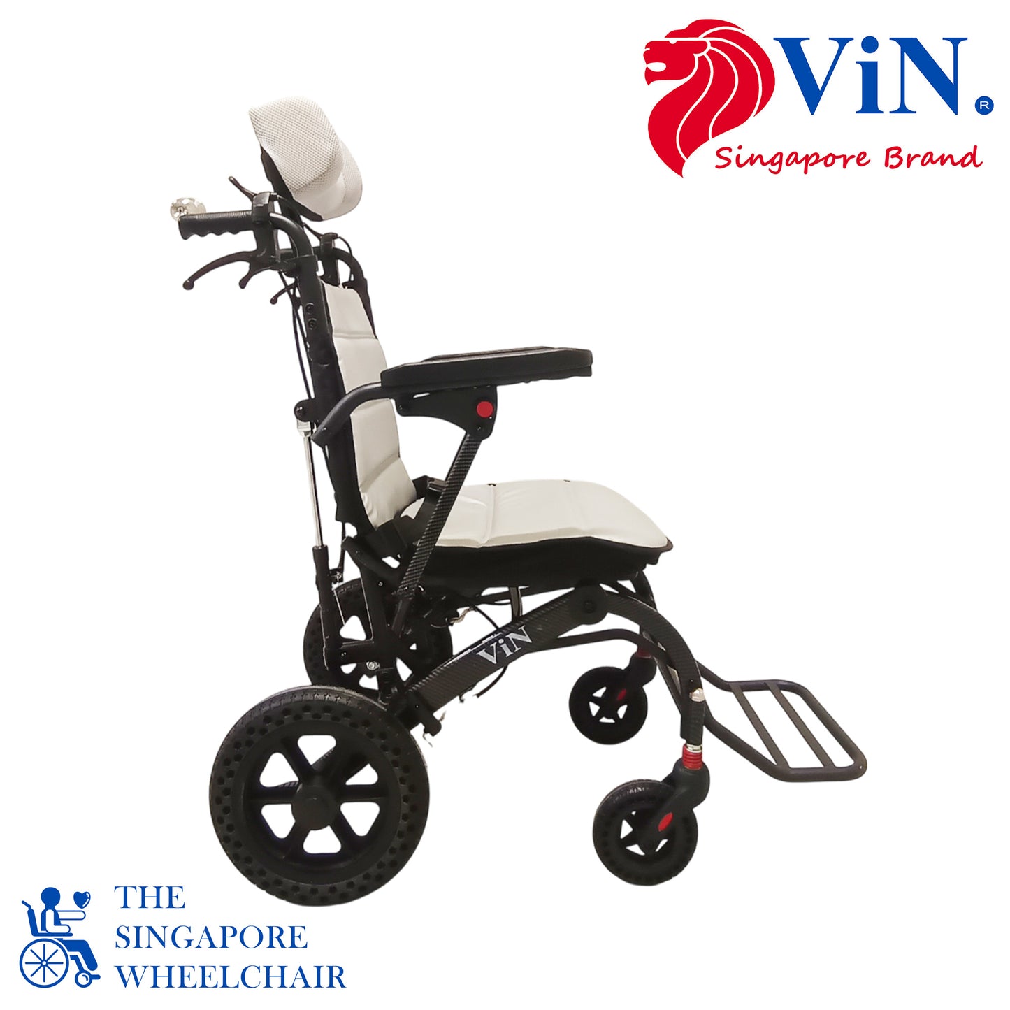 ViN-Q19 | Travel Recliner Pushchair - Flip-up Armrest & Footrest + Haversack bag Carrier + Cabin Approved Size + Adjustable Headrest
