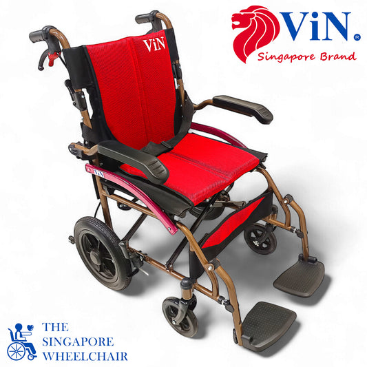 ViN DY821 | Pushchair + Aluminum Lightweight & Anti Rust+ Washable Cushion + Armrest Lift Up + Retractable Footrest+ Anti Tipper