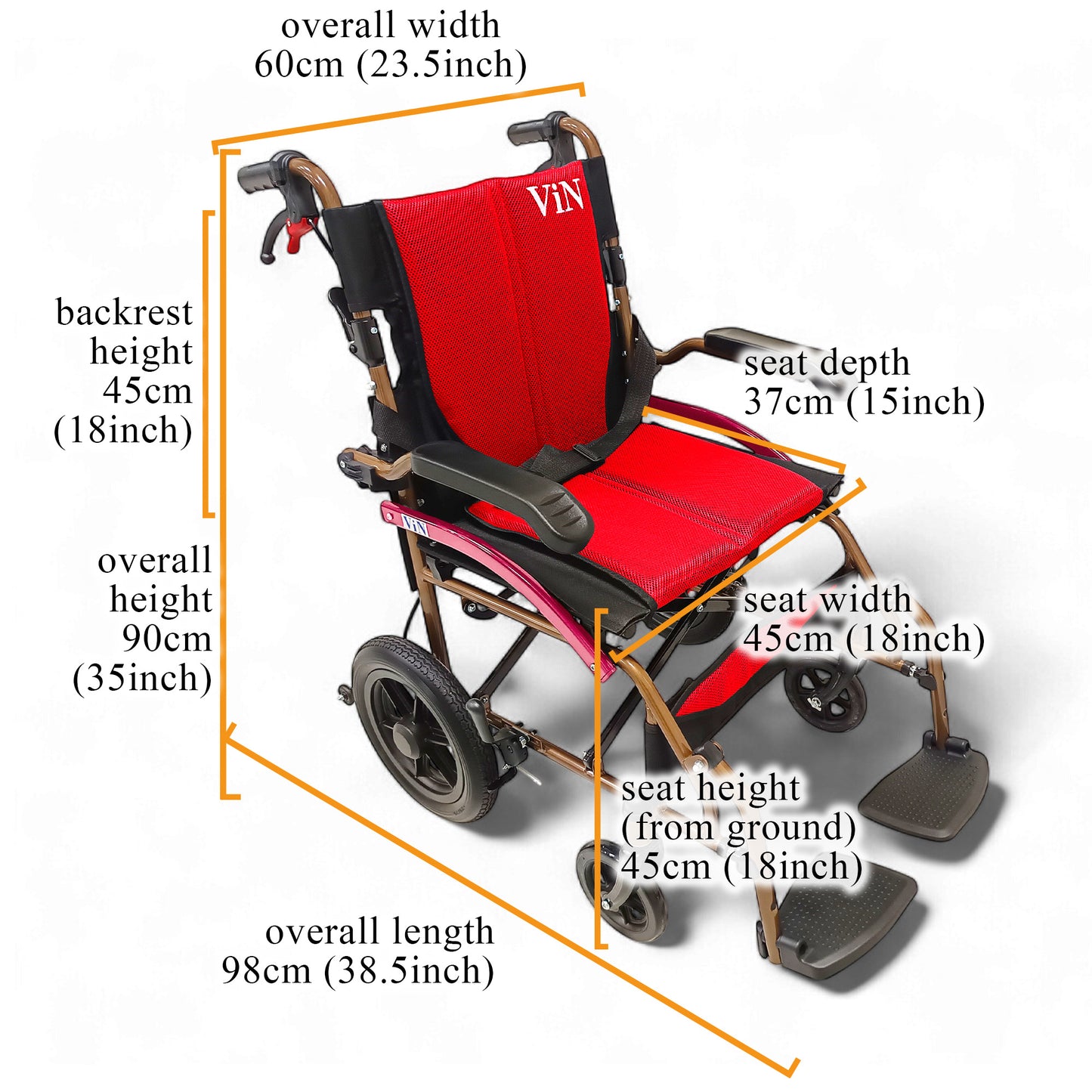 Pushchair , Wheelchair , Aluminum Lightweight & Anti Rust , Washable Cushion , Armrest Lift Up , Retractable Footrest , Anti Tipper