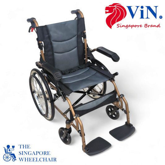 ViN DY878 | Self Propelled Wheelchair - Flip-Up Armrest - Retractable Footrest - Anti Tipper
