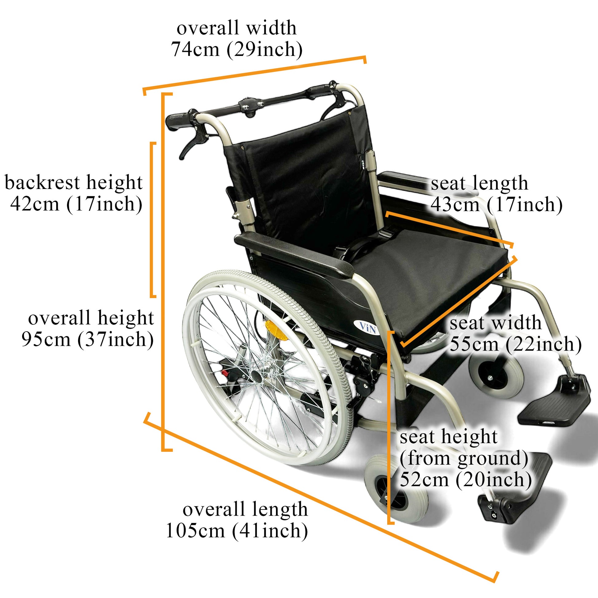 Wheelchair Hold up to 150 kg, heavy duty wheelchair removable & washable cushion, thick cushion