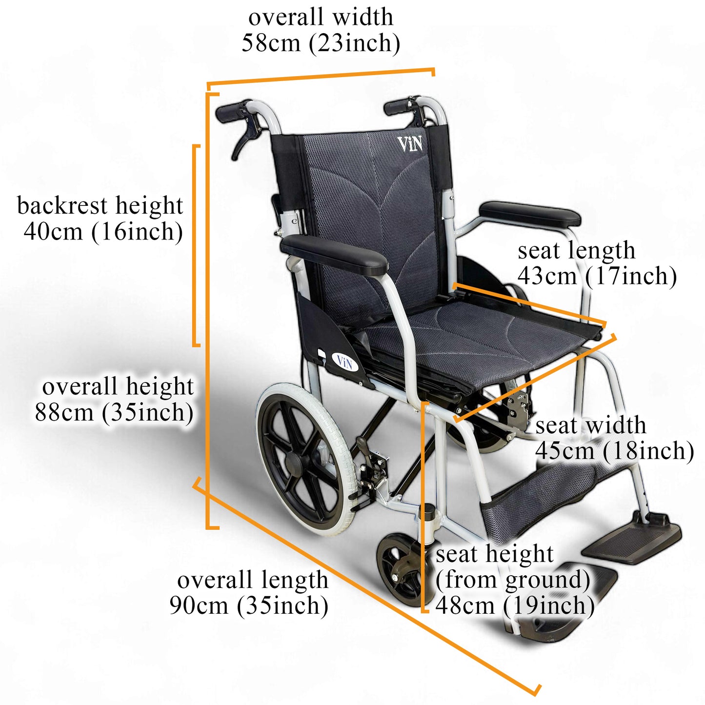 ViN 11AS | Pushchair - Fixed Armrest -  Fixed Legrest
