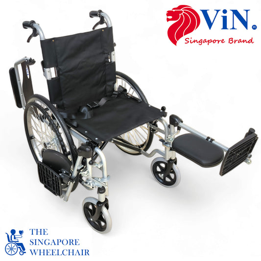 ViN 12A2-EL | Wheelchair Leg Elevated +Self Propelled + Detachable Leg Rest + Flip-up Armrest + Anti-tipper