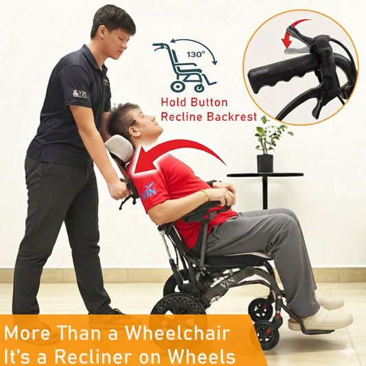ViN-Q19 Reclining Travel wheelchair [Adjustable High Headrest]