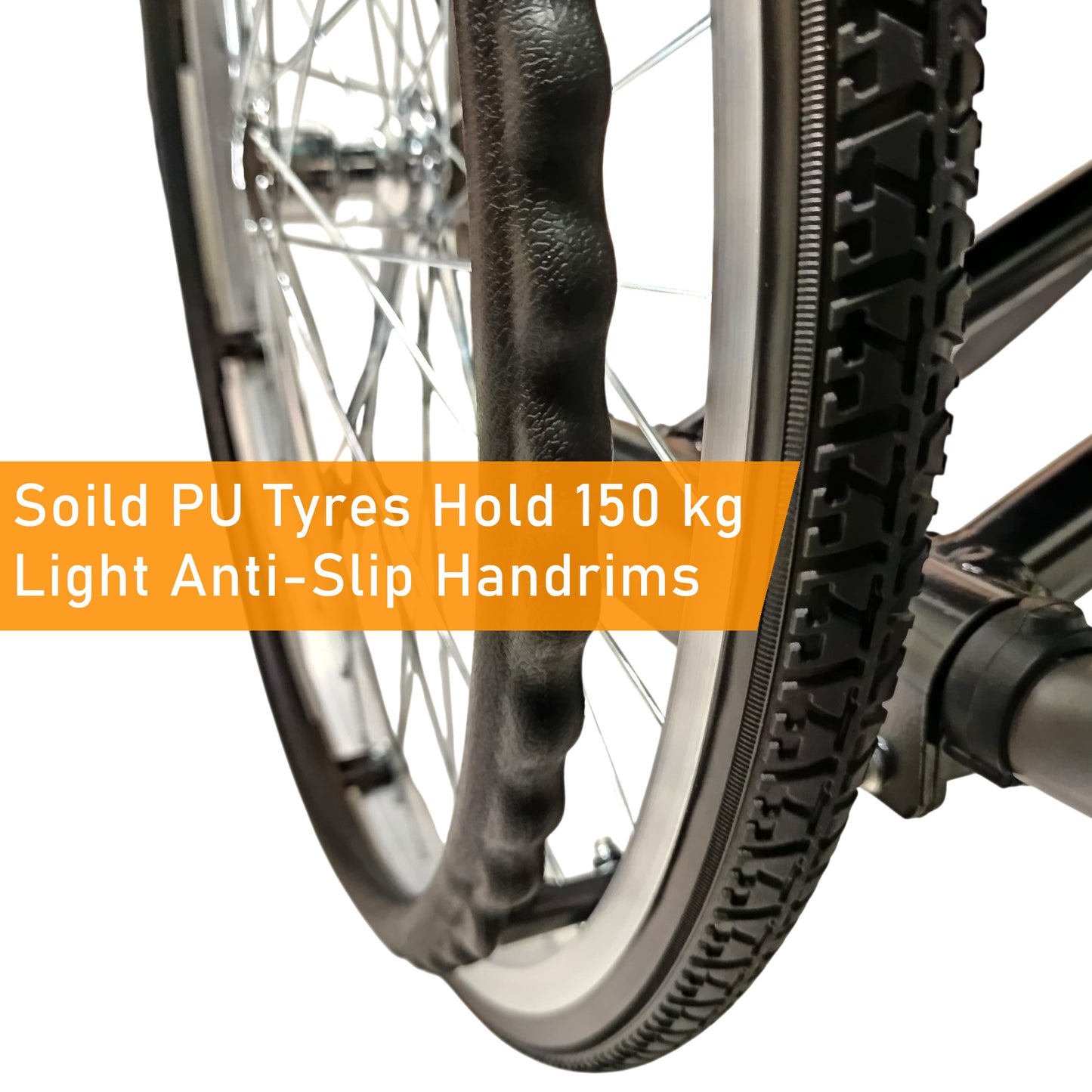 ViN-35AL Big Large Lightweight 13.8 kg Wheelchair 22" Seat Width [Holds 150kg]
