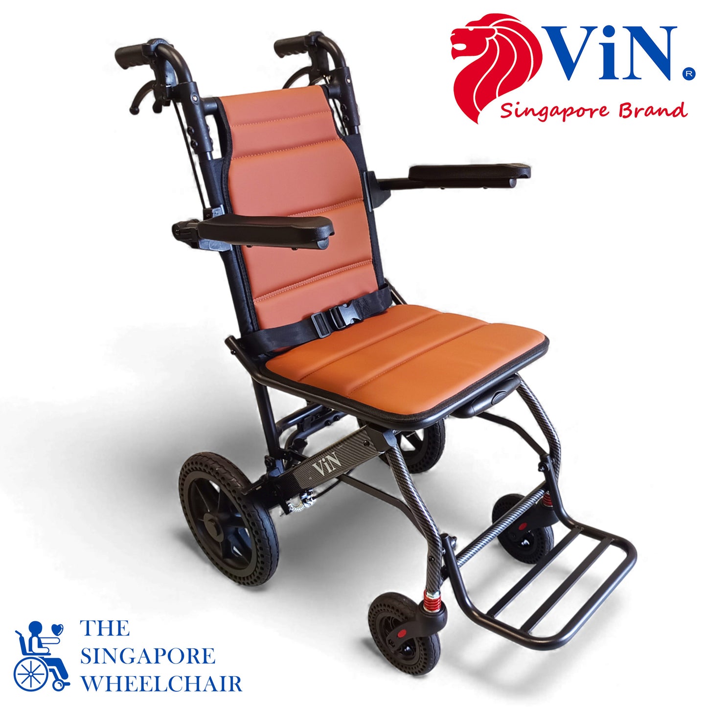 ViN-DA07 | Travel Pushchair -  Lightweight 10 kg Pushchair Hold 100 Kg + Armrest Flip Up Function with Luggage Pull handle & Carrier bag