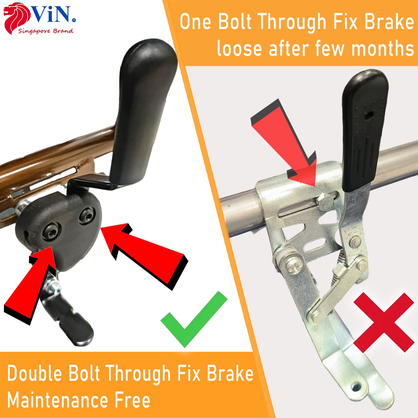 ViN-DY878 | Self Propelled Wheelchair + Washable Cushion + Flip-Up Armrest + Retractable Footrest + Anti Tipper