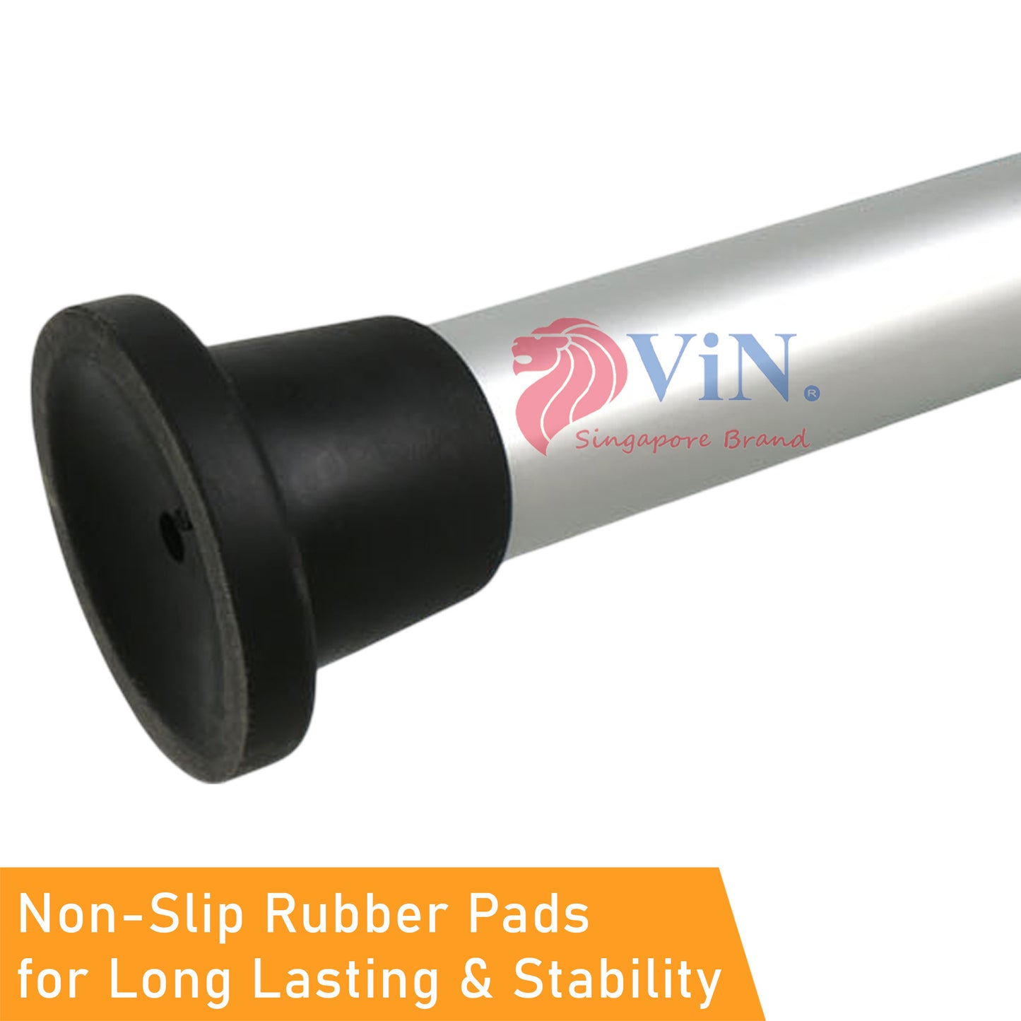 ViN-SC02 | Ultra Lightweight Shower Chair + Detachable Waterproof Armrest Soft Cushion + Height Adjustable + Slip Resistant + Strengthened Main Structure