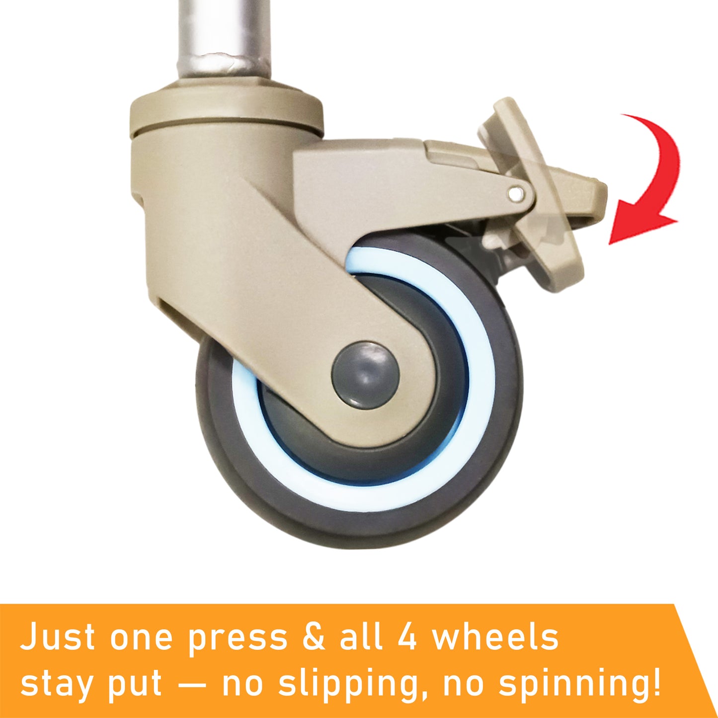 ViN Z05 | Shower Commode Indoor Wheelchair + Foldable + Adjustable height + 4 Lockable Wheels + Flip Down Armrest