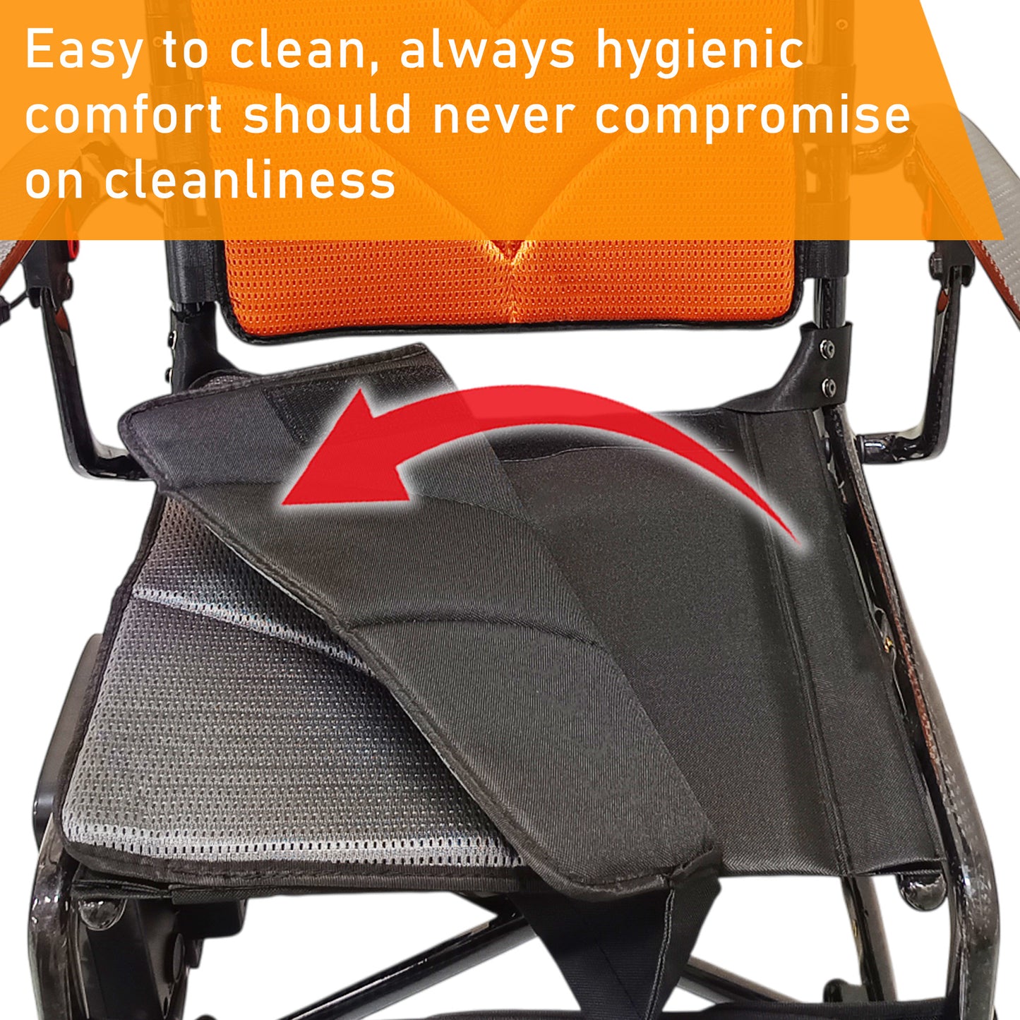 ViN-46A7 | Motorised Electric Wheelchair +Carbon Fiber Ultra lightweight Corrosion-Resistant +Armrest Flip Up +Detachable & Washable Cushion +Anti-Tipper