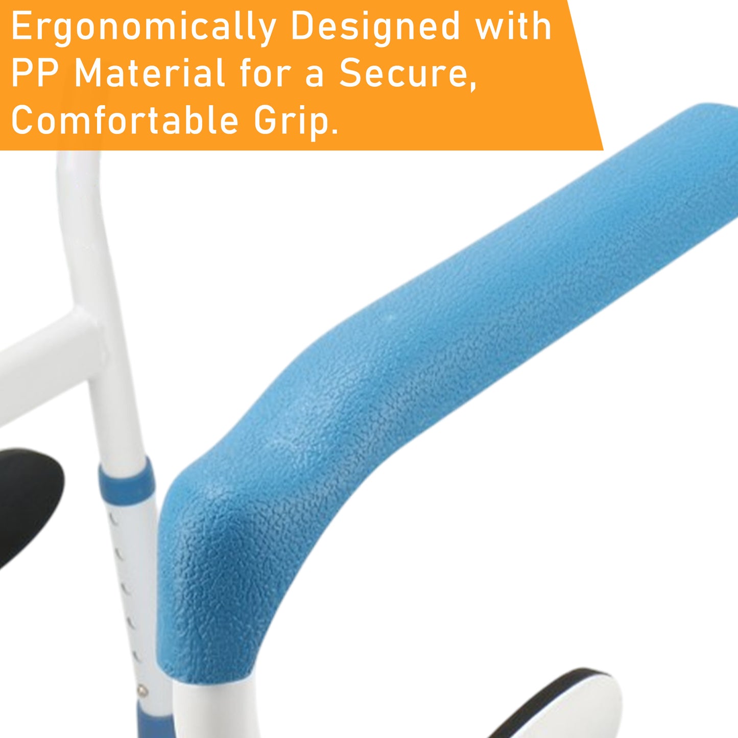 ViN-THR01 | Adjustable Toilet Bowl Armrest + Height Adjustable + Slip Resistant + Dual Clamp system + Multiple Angle Control + Fits any toilet